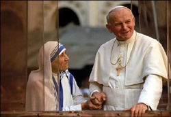 Juan Pablo II con lMadre Teresa
