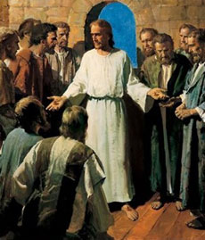 Jesús se aparece a los apóstoles