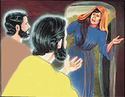 Magdalena cuenta a los apostoles
