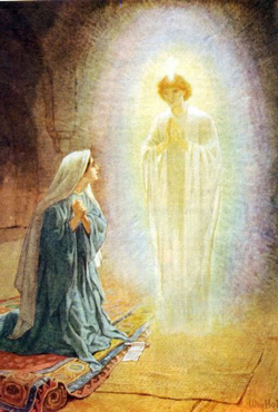 La Anunciación del Angel Gabriel a la Virgen María