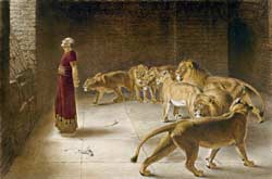 Daniel con los leones