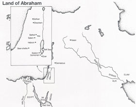 Mapa tierra de Abraham