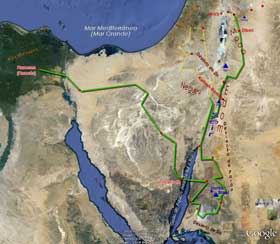 Ruta de Egipto a Moab