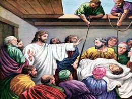 Jesús sana un paralítico