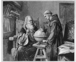 Galileo enseña al Monje